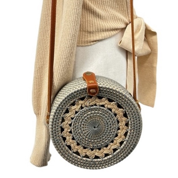 Handbags - Woven Rattan Bali Bag Bohemian Spring Summer Crossbody